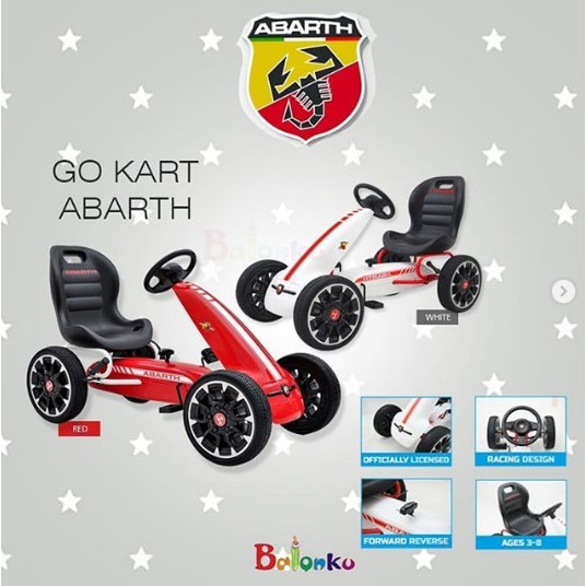GO Kart Abarth White - Sepeda Anak