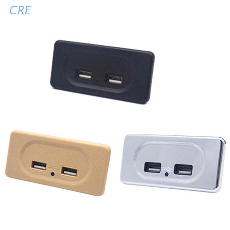 Cre Adapter Power Charger Dual Port USB 3.1A 12V Untuk Mobil / Truk / RV