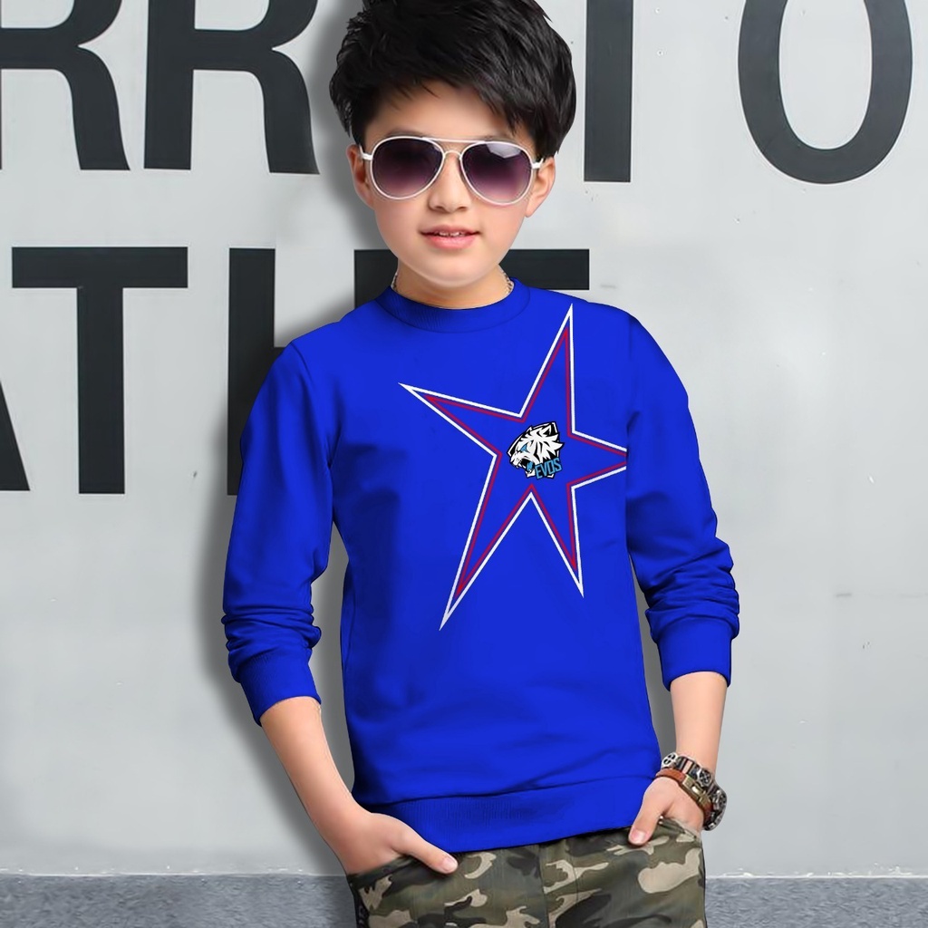 Switer Evos Bintang Terbaru / Sweater Anak Laki-laki /  Sweeter Gaming Bahan Babyterry / FLAVA_STORE