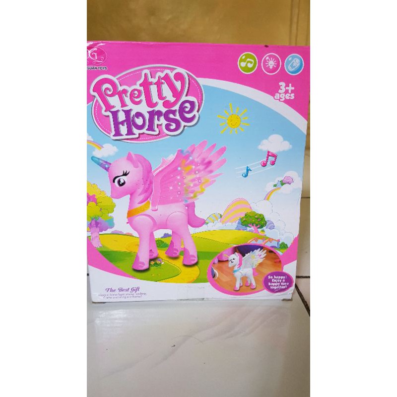 Mainan Kuda Pony Lampu dan Musik / Pretty Pony Horse