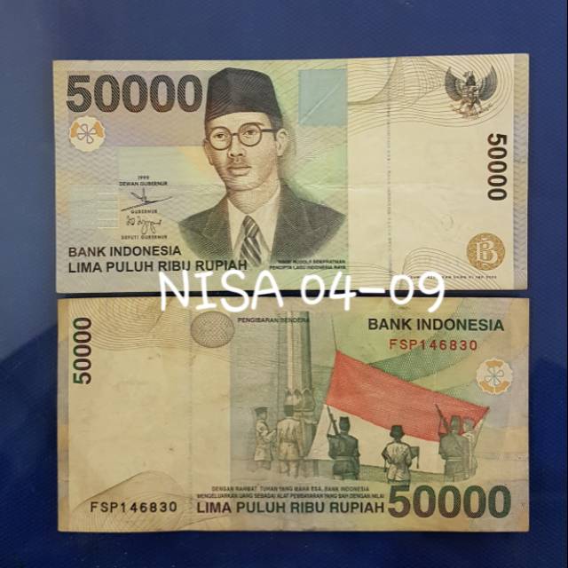 UP100 UANG KUNO 50RB RUPIAH WR SUPRATMAN TH 1999/UANG KUNO/UANGLAMA/MAHARNIKAH/HOBIKOLEKSI/SESERAHAN