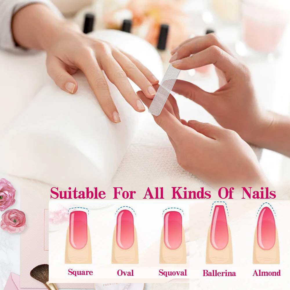 [Bisa COD] Kikir Kuku Mengkilap Bening Kikir Kuku Manicure pengkilap kaca asahan kuku nail file buffer shiner nano file