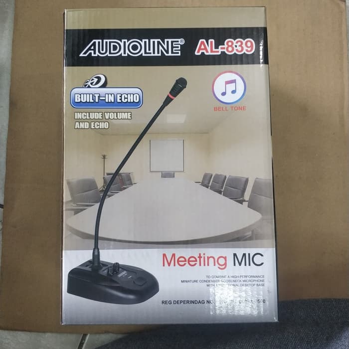 Mic meeting podium audio line AL-839 dengan volume dan echo / AL 839