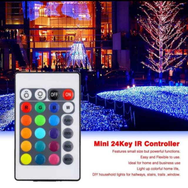 Remote Controller Box led STRIP RGB 24 44 Tombol Besar Music IR Bluetooth Suara Untuk SMD 2835 3528 5050 4 pin