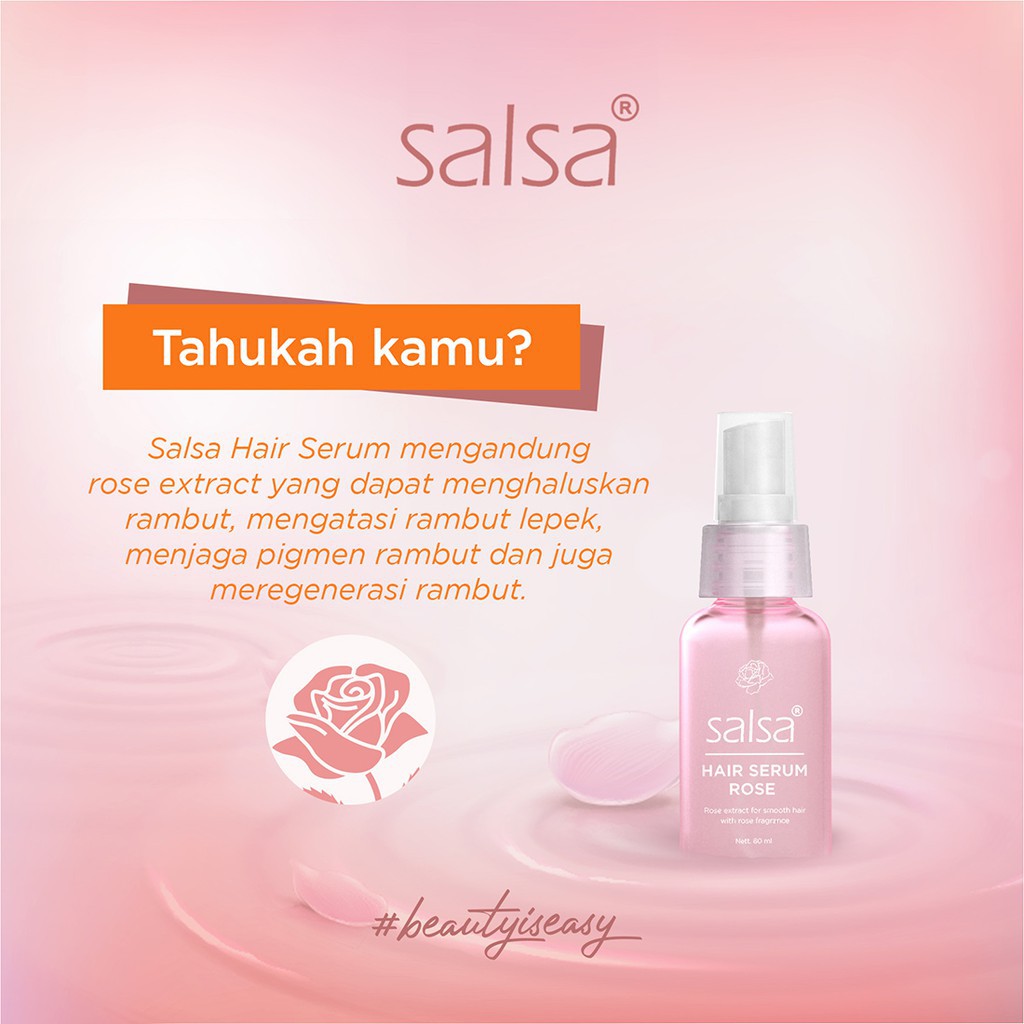 ❤ RATU ❤ Salsa Hair Serum Rose Spray, Keratin Repair, Growth | Serum Rambut | Hijab Friendly BPOM✔️