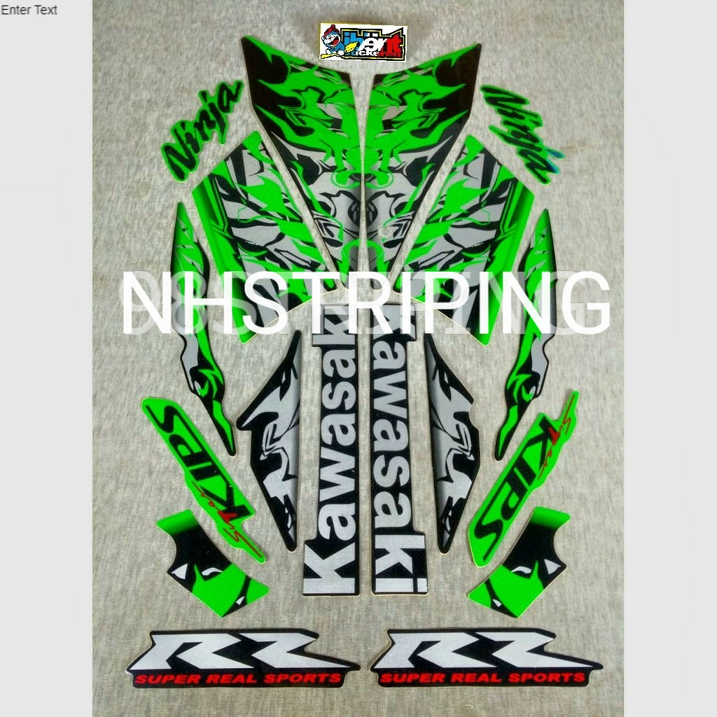 STRIPING NINJA RR HIJAU  2013 STRIPING STANDAR ORI KAWASAKI