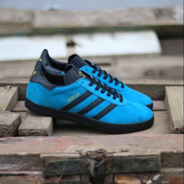 Sepatu Adidas Gazelle Blue Tosca Black