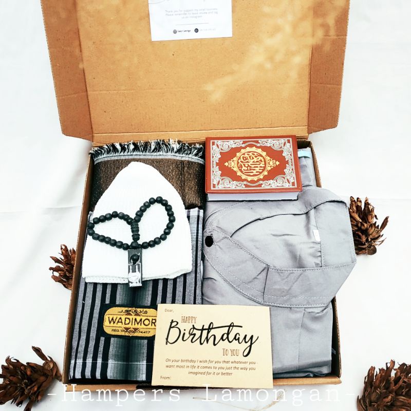 HAMPERS BAJU KOKO KURTA + SAJADAH + WADIMOR + AL QURAN / PAKET ALAT SHOLAT / PARCEL LEBARAN RAMADHAN
