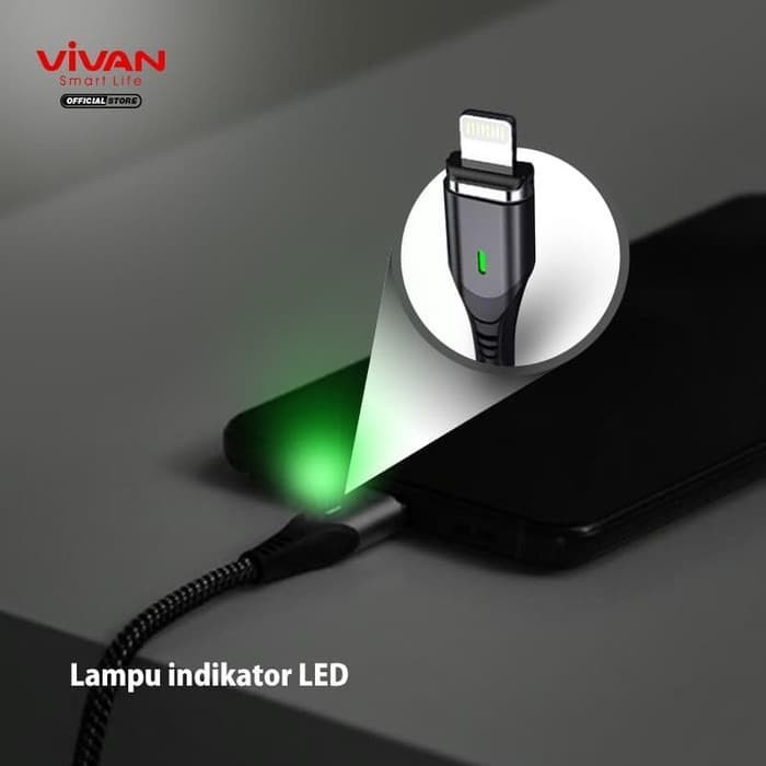 Vivan MGL100 Lightning Kabel USB Magnetic 2.4A Data Cable Apple iPhone iPad