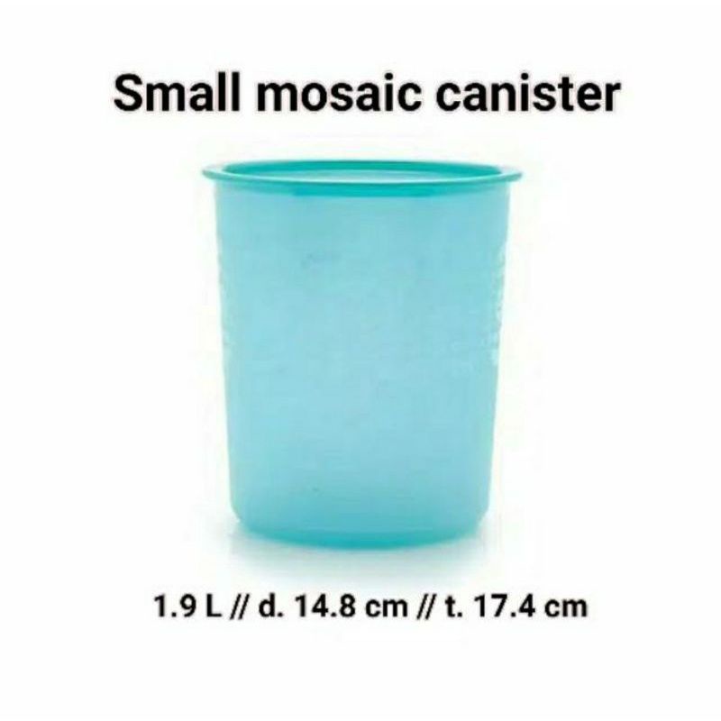 Small Mosaic Canister 1.9L / Toples Tupperware Original Termurah Ukuran 1.9L