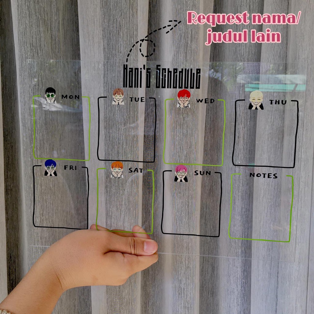 

Acrylic "Weekly Planner NCT" A4