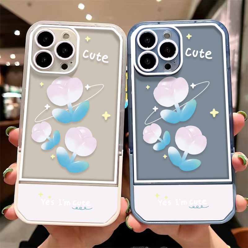 Soft Case Silikon TPU Transparan Shockproof Motif Bunga Untuk iPhone 13 12 11 10 Pro XS Max X XR 8 7 6 6S Plus SE 2020