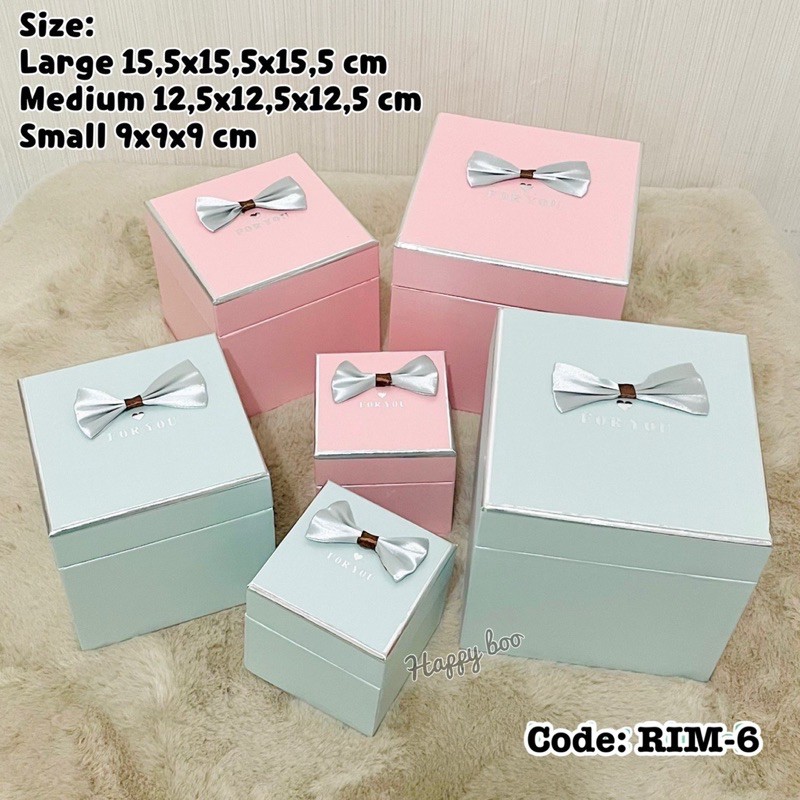 kotak kado gift box kado kotak hampers rim6 set 3 susun / satuan large mdedium small sedang besar