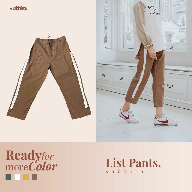 List Pants Sabhira / celana plat JEVANNI