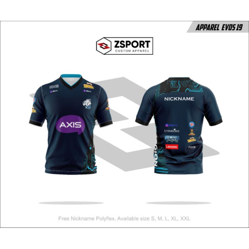 JERSEY EVOS 2019, FREE NICKNAME