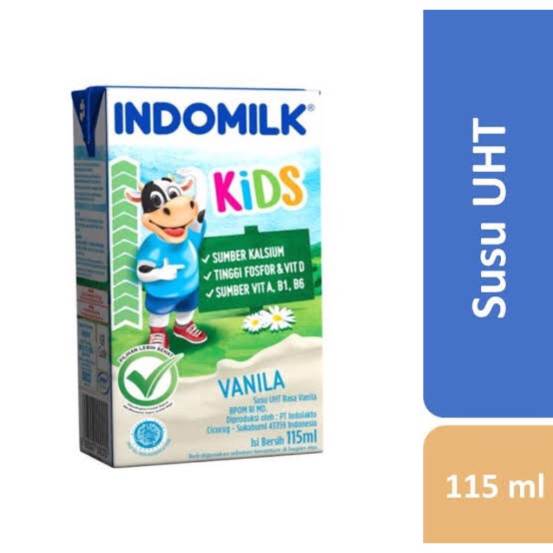 

Susu UHT Indomilk Kids Rasa Vanila 115ml Susu cair putih