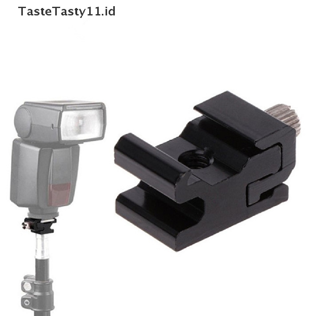 (TasteTasty) Adapter Hot Shoe Lampu Flash Kamera Bahan Metal Dengan Sekrup 1 / 4 &quot;