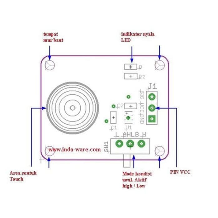 TTP223 Digital Capacitive Touch Sensor Sentuh