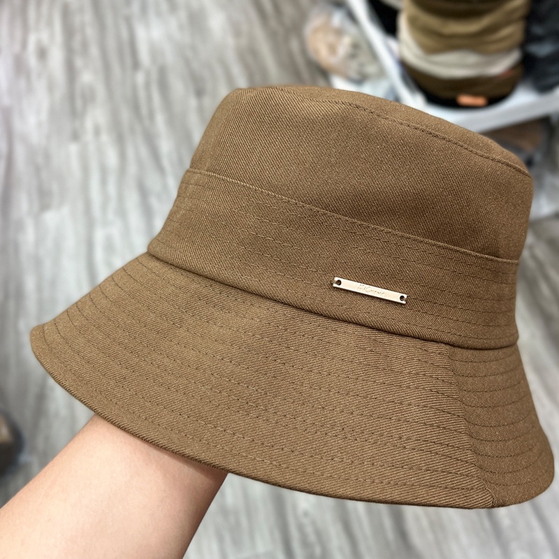 Topi Bucket / fisherman Gaya retro Korea Untuk Pria / Wanita