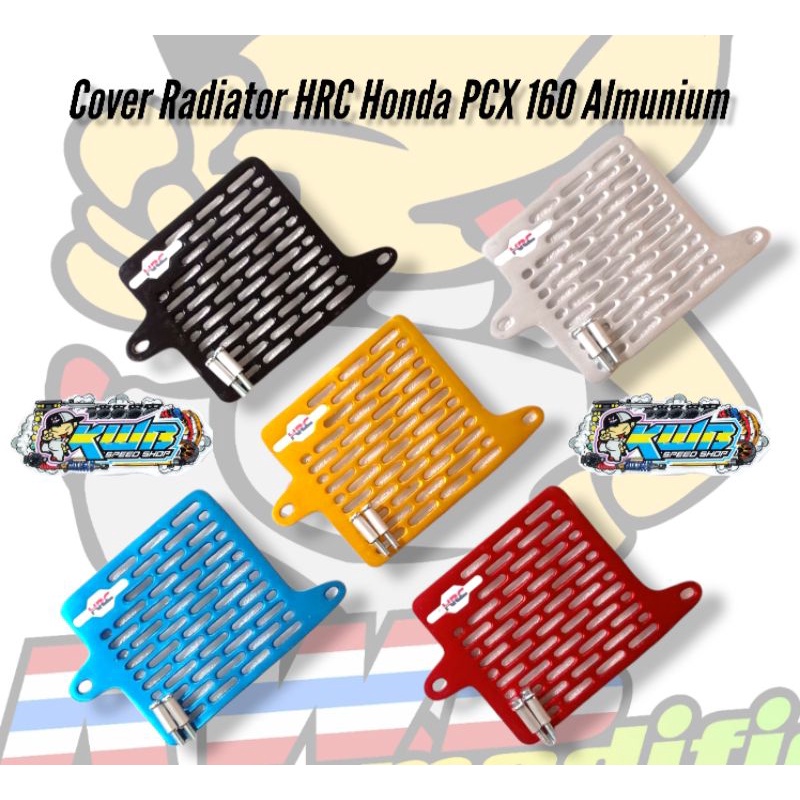 Cover Radiator hrc VARIO 160 PCX 160 Motif Garis Almunium Plus baut Boshing FULL CNC ALMUNIUM