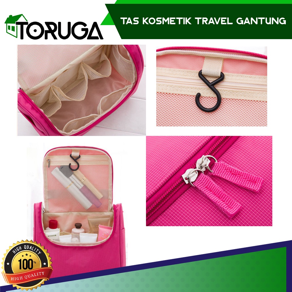 New Korean Toiletries Bag Travel - Tas Dompet Kosmetik Makeup Gantung