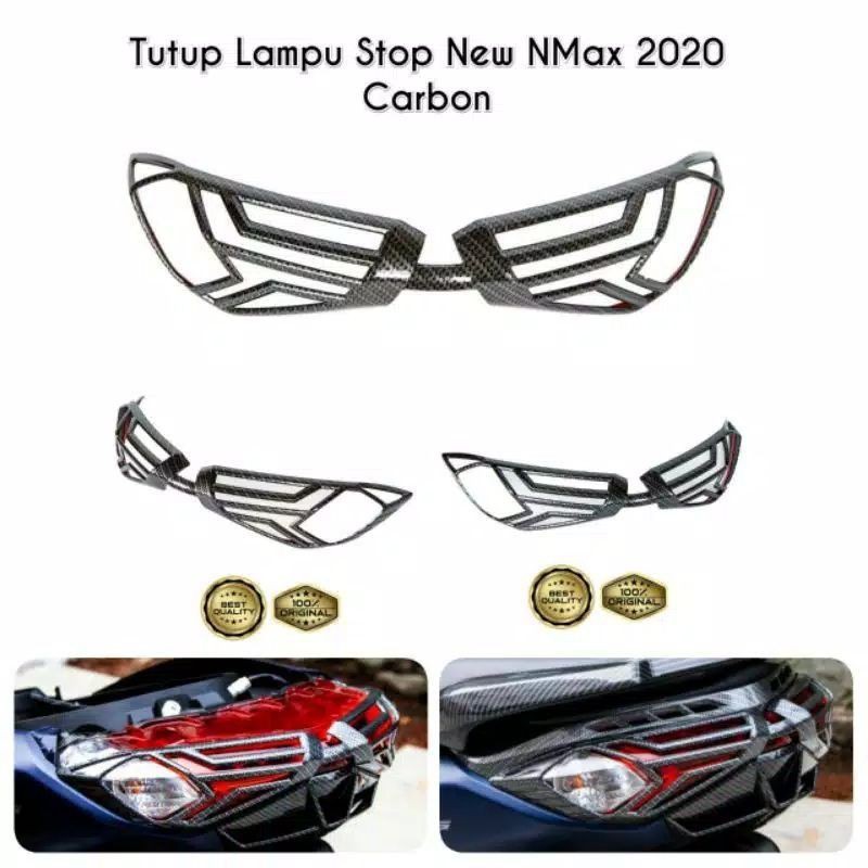 Cover Lampu Stop Nmax New 2020 karbon