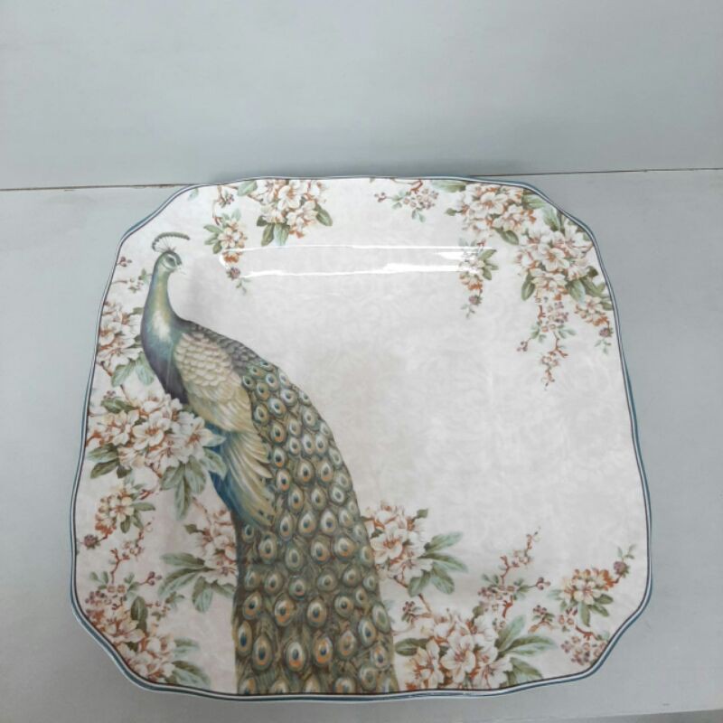 MERAK DINNER PLATE SQUARE PIRING SAJI PERSEGI KOTAK KERAMIK SANGO CANTIK TABLEWARE WALL DECOR