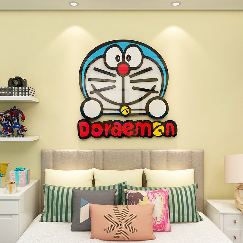 Doraemon Stiker Dinding 3d Tiga Dimensi Stiker Kamar Tidur Akrilik Kartun Stik