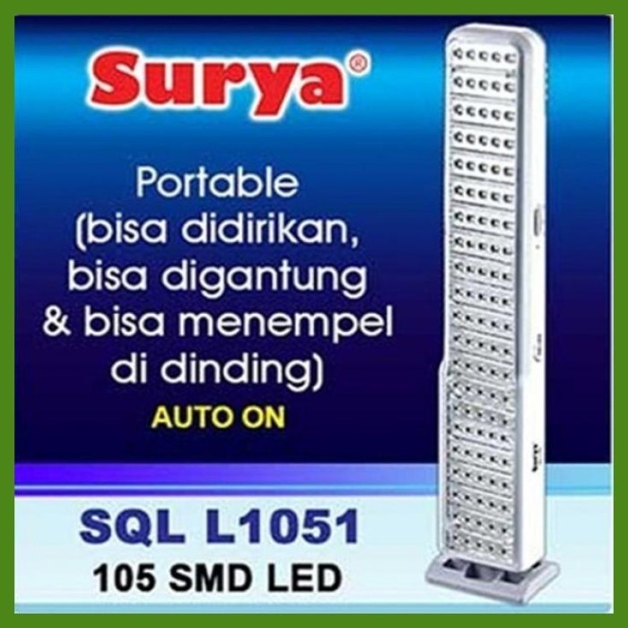 Surya Lampu Emergency LED PUTIH SQL L 1051 Lampu Darurat SQL L1051