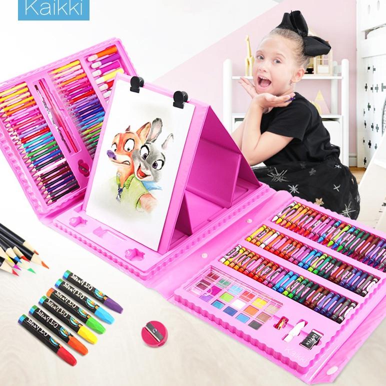 

((BISA COD)) Kaikki 208pcs Crayon Mewarnai Pensil Krayon Warna Alat Menggambar atau Mewarnai