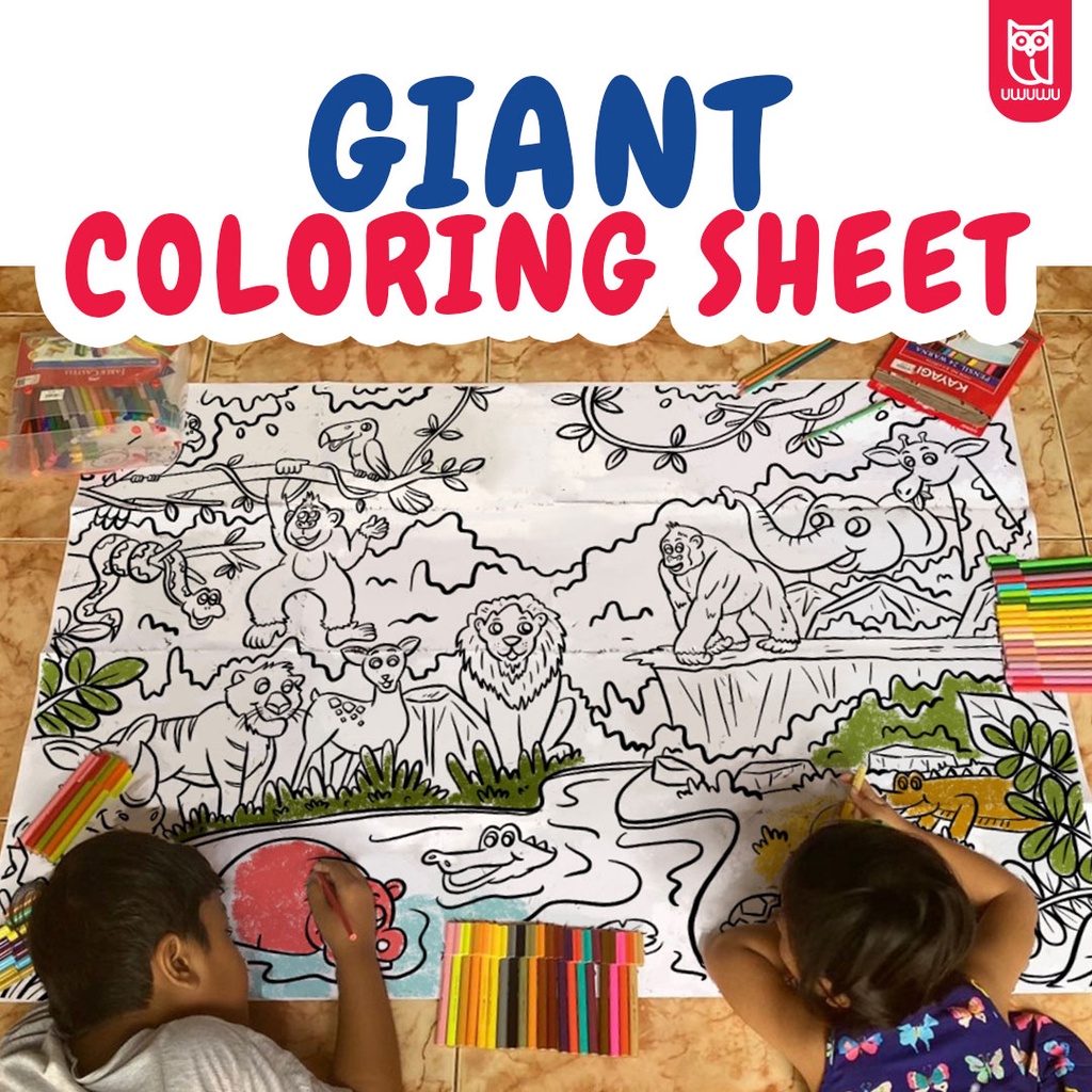 Jual Giant Coloring Sheet Kertas Mewarnai Jumbo Lembar Mewarnai