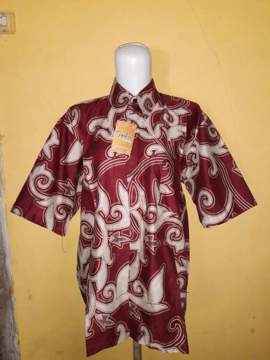 Asifa Batik Hrb026 Kenongo Kemeja Tosca Pendek Pekalongan Padi M L Xl Soagn Tulis Halus Kemeja Batik