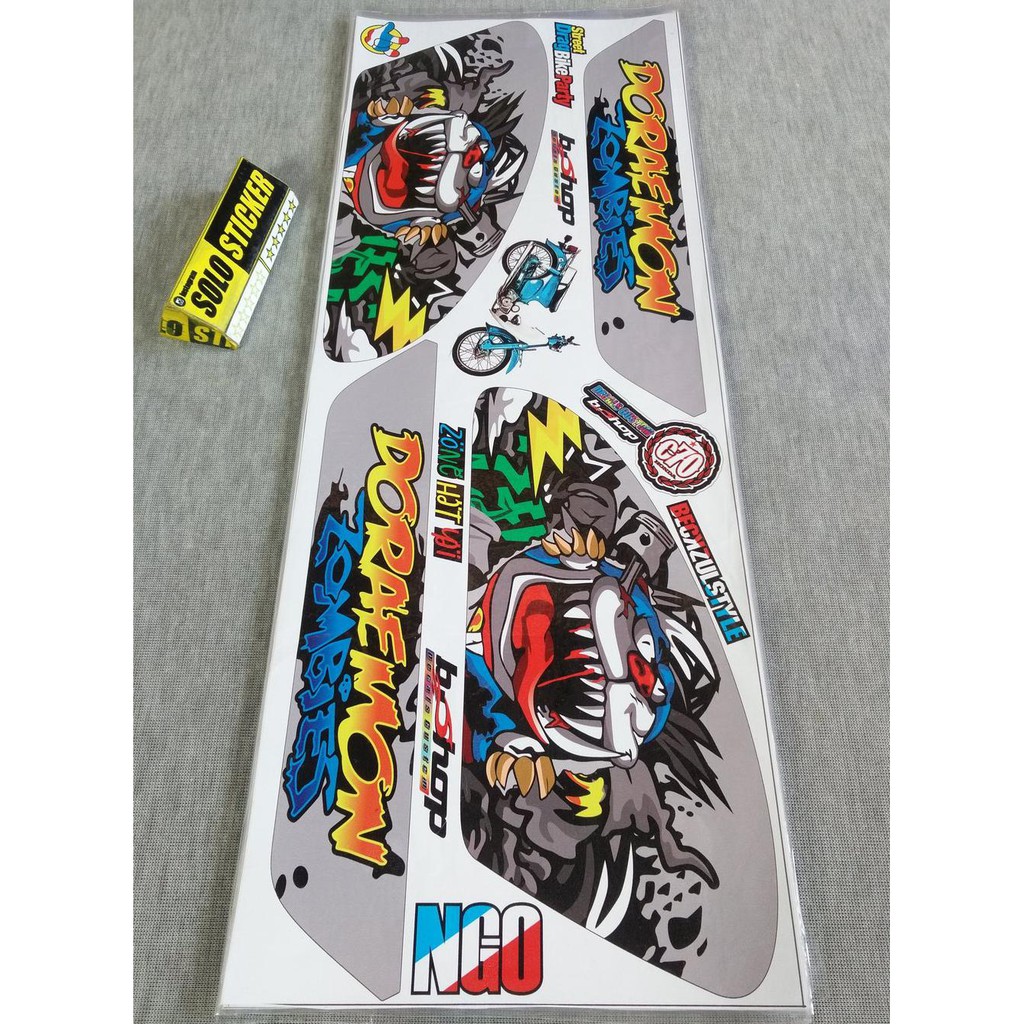 Cutting Striping Sticker Motor Variasi Honda C70 Pitung Doraemon 5 Shopee Indonesia