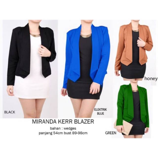 Anna blazer putih / miranda kerr blazer kantor /blazer kerja formal wanita tangan panjang