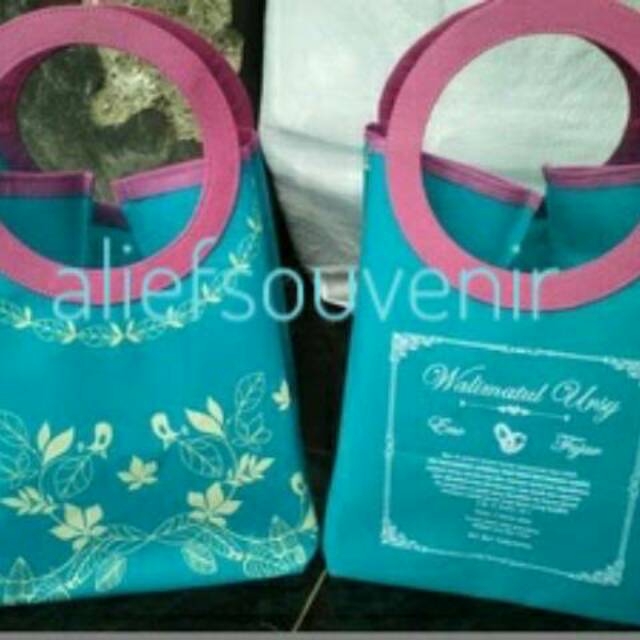 

Tas hantaran berkat pegangan bulat / tas hajatan tasyakuran pernikahan / tas hajatan