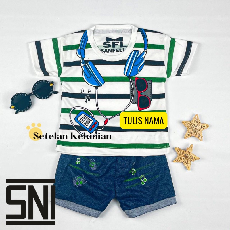 [GRATIS TULIS NAMA] Setelan Anak Laki Laki 0-12 bulan Set Baby Boy Keren Kado Newborn Lahiran