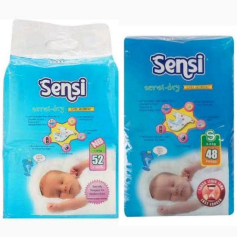 Sensi Diapers New Born NB52 / S48 - Popok Bayi Perekat