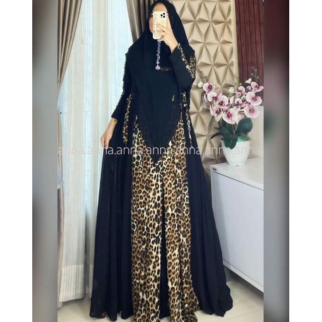 Kain Shakila Premium Motif Leopard Macan harga setengah meter