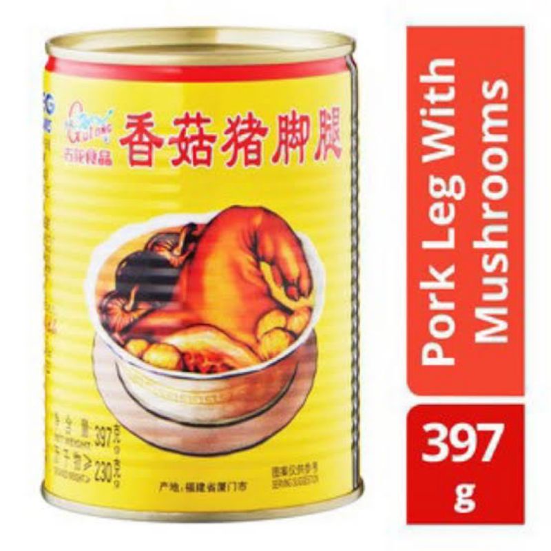 Gulong Pork Leg with Mushroom / Kaki babi kaleng 397 gr 397gr