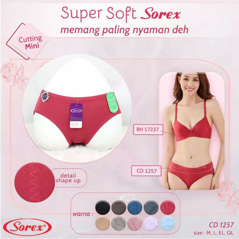 gos  SOREX Celana Dalam Sorex Super Soft 1239 CD Basic 1257 Celana Dalam Wanita Sorex Supersoft