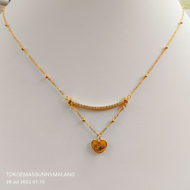 Kalung smile emas asli 375%