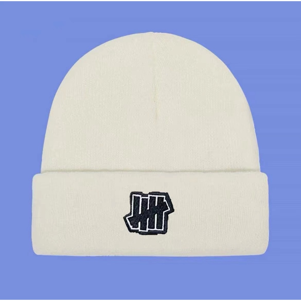 UNDEFEATED Topi beanie Bahan Wol Rajut Gaya Hip hop Kasual Untuk Pria Dan Wanita