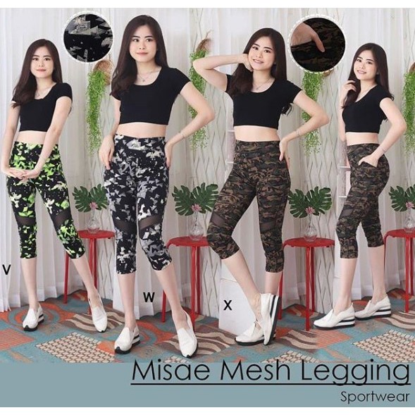 LEGGING  SENAM WANITA  CELANA  OLAHRAGA MISAE YOGA FITNESS 