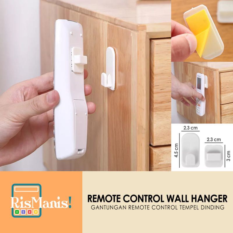 REMOTE CONTROL WALL HANGER - 1 set Gantungan Remot TV AC Organizer Tempel Dinding Hook Pengait Kunci