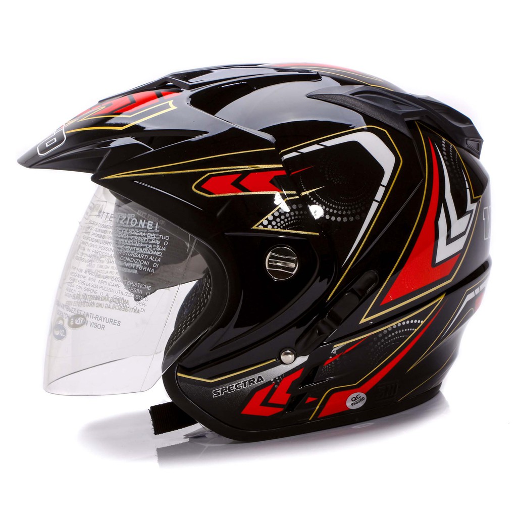 [Helm Dewasa] WTO Helmet Impressive - Spectra - Hitam Merah