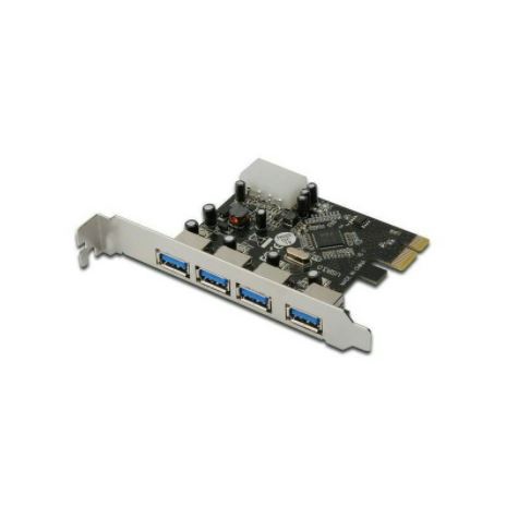 Pci express x1 NB usb A 3.0 hub 4 port 5Gbps for pc cpu - Pcie pci-e usb3.0 4 slot expansion card