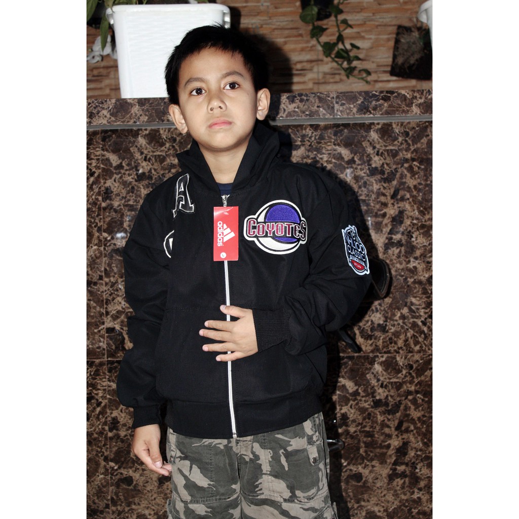 JAKET ANAK KANVAS COYOTES HITAM