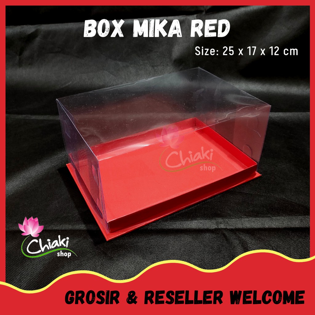 

Box Mika ALAS MERAH 25 x 17 x 12 Cupcake isi 6 Cake Pudding Tart Dus RED Karton Tebal Chiaki Kotak