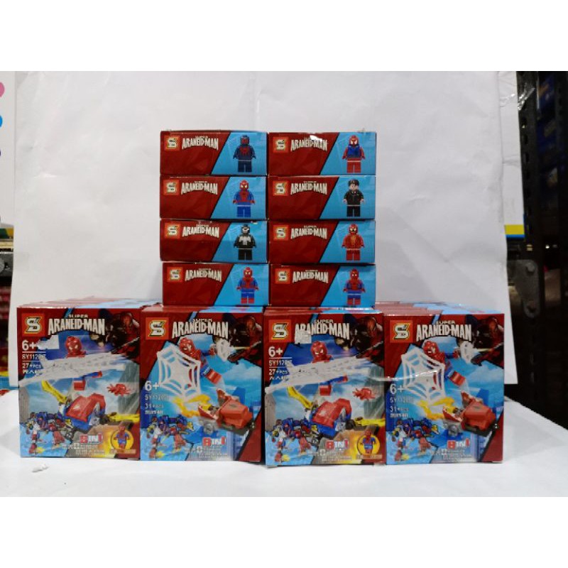 mainan lego brick spiderman lego araneid man sy 1120-8