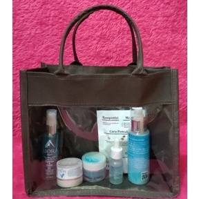 Tote Bag Tas Mika Kosmetik Hamper Wanita Korea Kekinian Terlaris iin